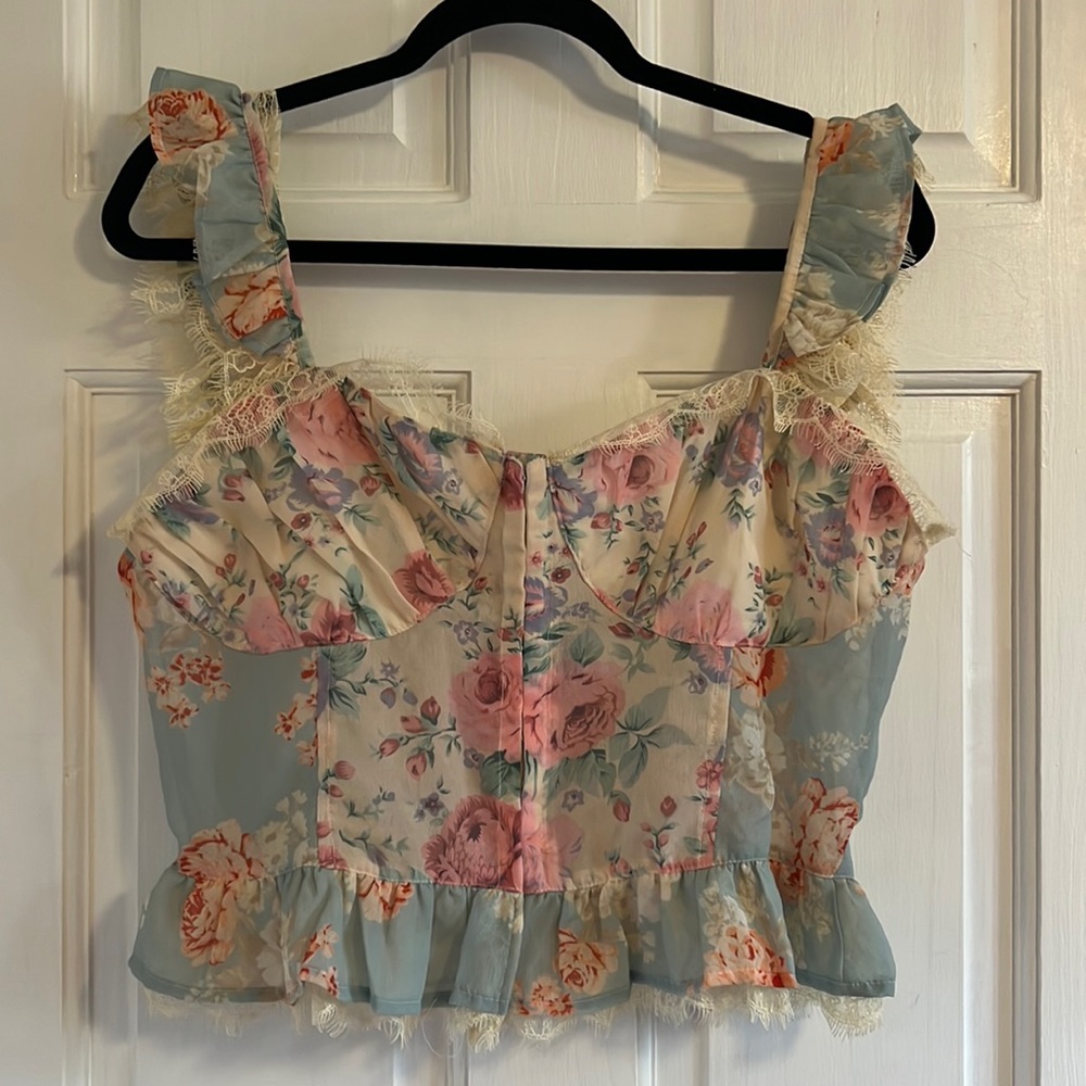 Floral corset top